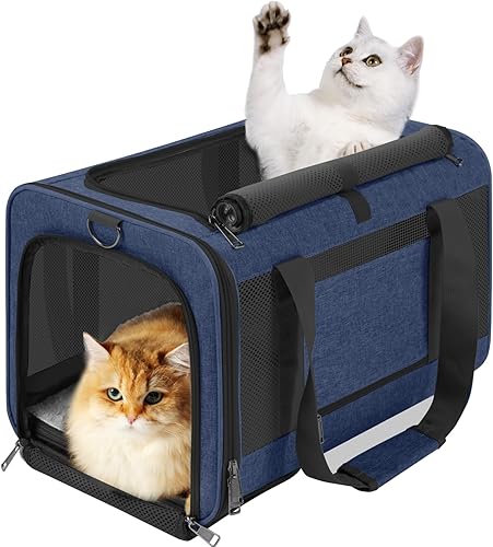 GAPZER Transportador para perros y gatos suaves para gatos grandes de 20 a 25 librasbolsa de transporte para mascotas de 15 libras para