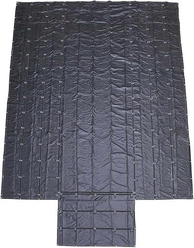 US Cargo Control 20 Feet x 28 Feet Flatbed Tarp, 14 Ounce Lightweight Tarp for Flatbed Truck, 6 Foot Drop & Flap, PVC-Coated Polyester Protects Cargo