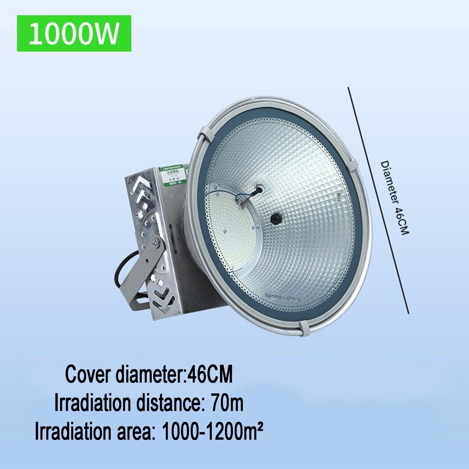 Projecteur LED haute puissance pour grue à tour, éclairage extérieur haute luminosité pour chantiers et places publiques, projecteur de cour étanche, projecteur de recherche/projecteur (1000 W (200-2