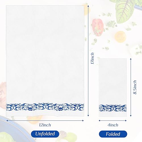 Miniatura 2 de Paquete de 200 servilletas desechables de lino, elegantes servilletas de papel decorativas, suaves y absorbentes, toallas de invitados para baño,