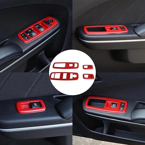 Miniatura 5 de Accesorios para automóvil, botón de elevación de ventana de automóvil, decoración para Dodge Charger & Durango 2011-2020carneros 2010-2017,