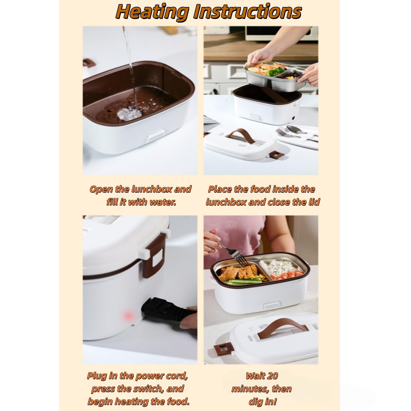 Contenitore termico per il pranzo alimentato dall'auto,vaporiera portatile elettrica per mantenere caldi i pasti,contenitore termico portatile elettrico per il pranzo(Style Two)