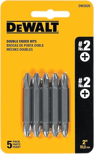 DEWALT DW2029 #2 Phillips - Puntas de destornillador de doble extremo (paquete de 5)