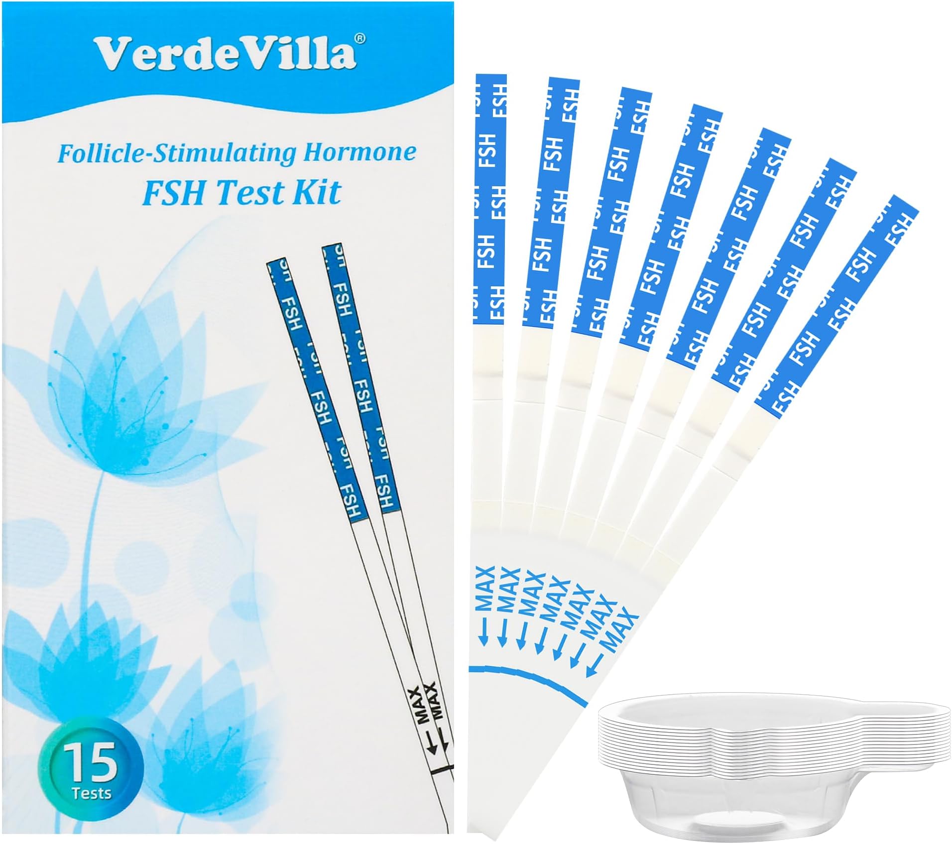15 Pack Home Menopause Test Strips FSH Test Perimenopause Testing Hormone Balance for Women 30+ Years Old Hormone Testing Helps you understand ovarian reserve and determine your fertility and level of