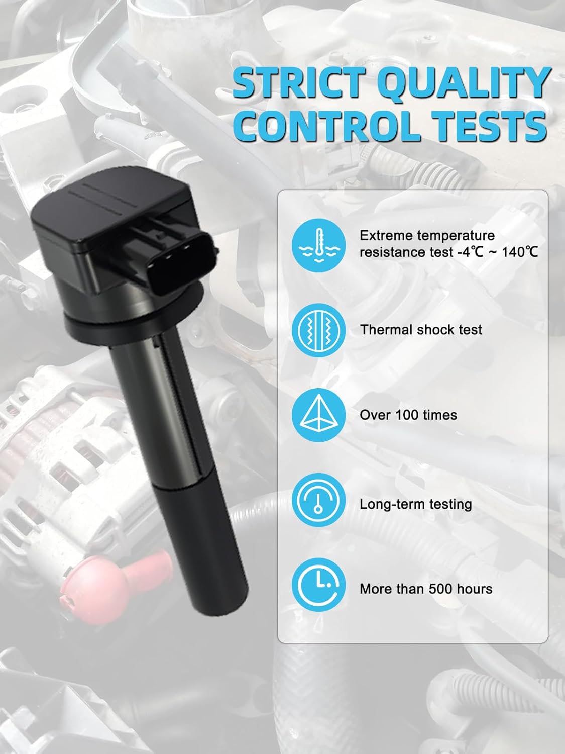 Set Of 6 UF481 Ignition Coil Pack (3.8L) For Mitsubishi Endeavor 2004-2008 Galant 2004-2007, Replace # U5303 GN10358 MN187373 MR984160 1832A070