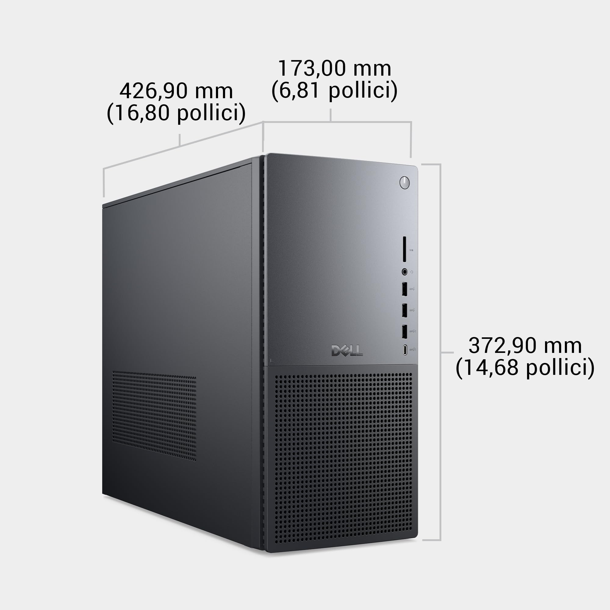 Dell Tower Plus EBT2250 PC Desktop – Intel Core Ultra 7 265, 32GB DDR5 RAM, 1TB SSD, Nvidia Geforce RTX 5070, Windows 11 Pro, Wi-Fi 6E, Design Grafite