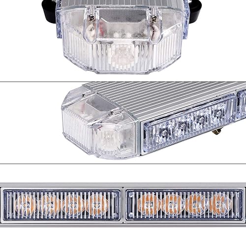 Miniatura 7 de CORP - Barra de luz estroboscópica de emergencia de 46 pulgadas, 78 LED, interruptor digital y 8 x 2 luces LED con caja de control, advertencia, luz