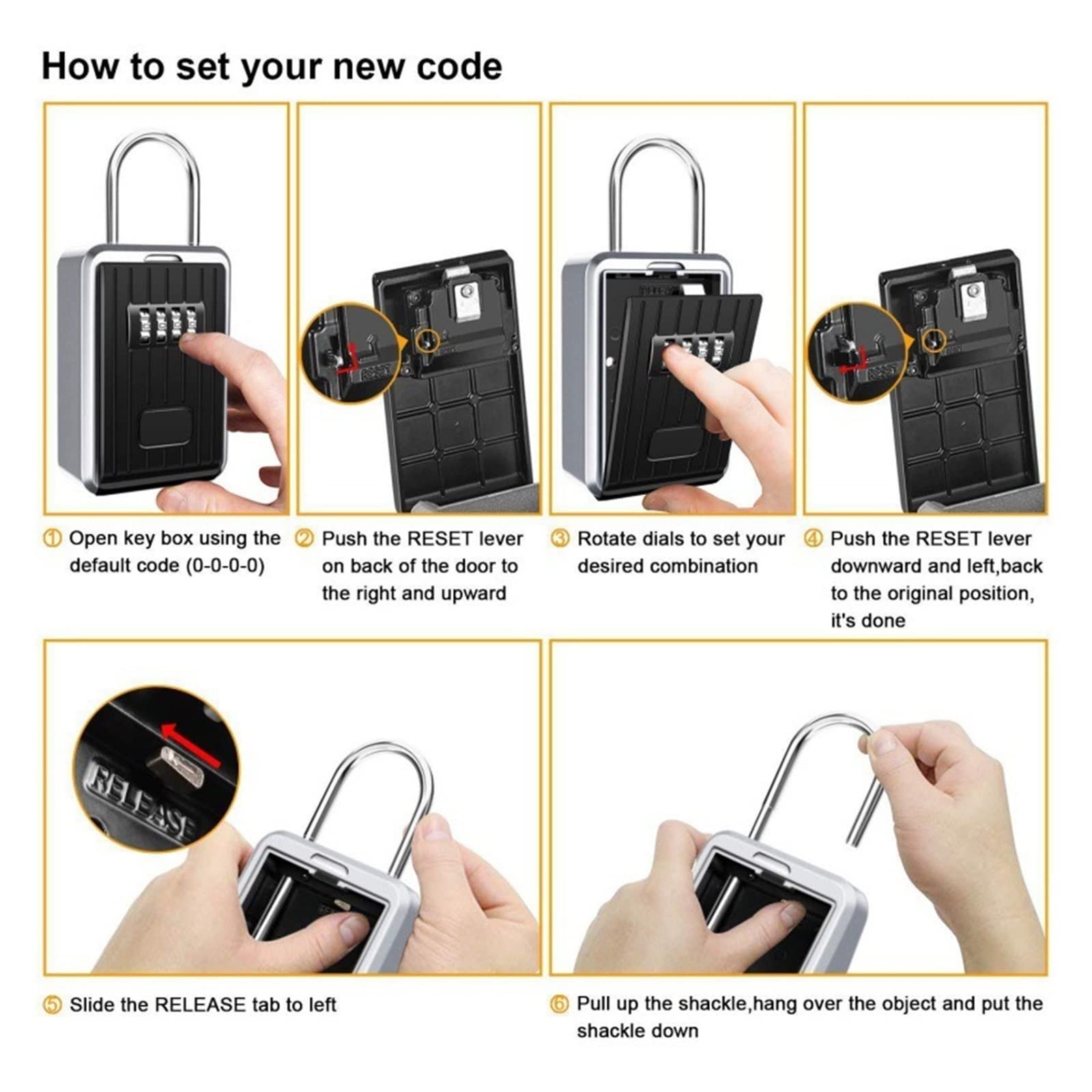 Coffre-Fort à clés Mural, Mini boîte à clés de Stockage avec Couvercle étanche à Combinaison à 4 Chiffres for Une Utilisation en extérieur,Durable et Protection(No Waterproof)