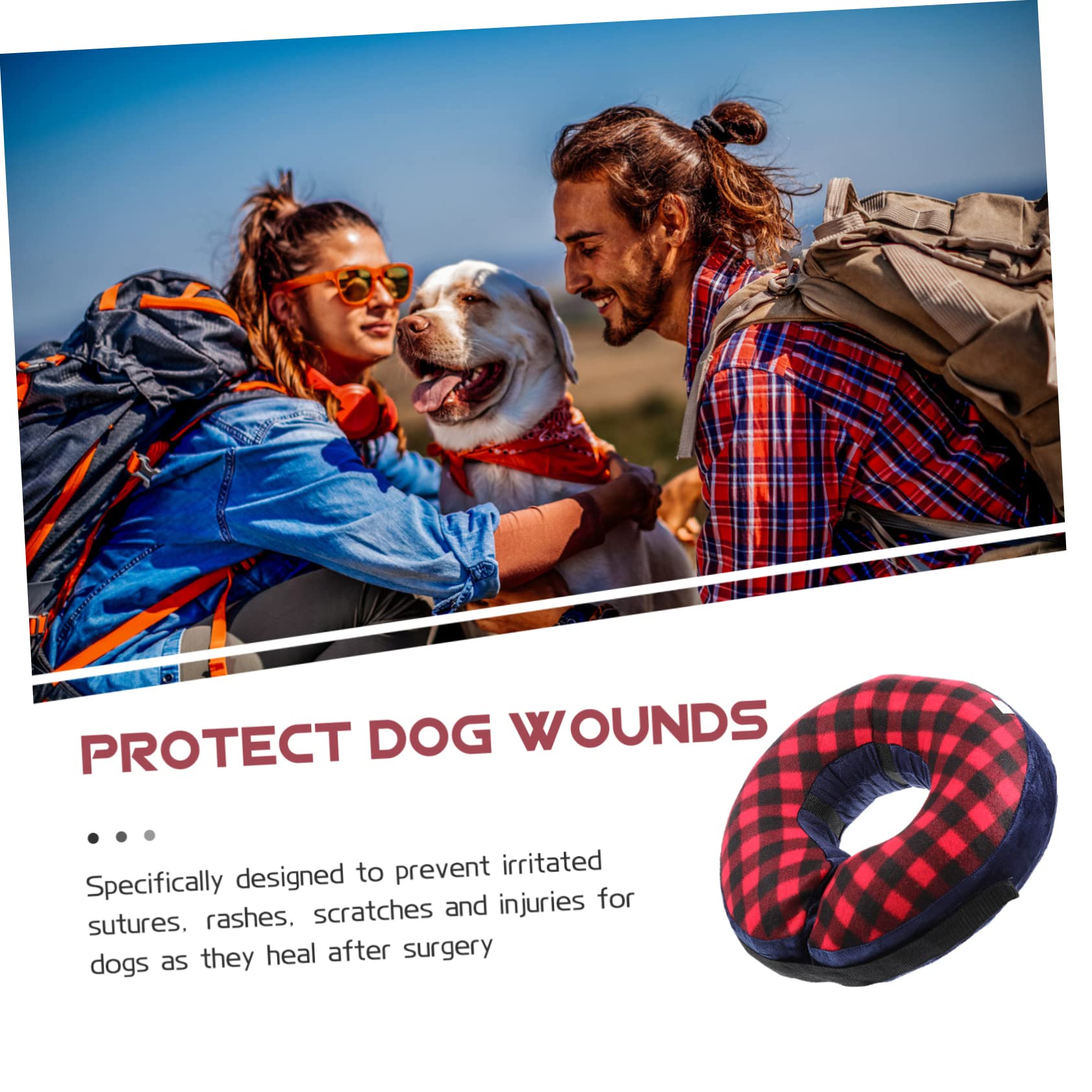 BESPORTBLE 2pezzi Collare Di Gonfiabile Per Gatti e Cani Collare Protettivo Per Comodo e Facile Da Indossare Per Guarigione Ferite e Post-operatoria Design Forma Di Donut
