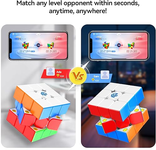 Miniatura 6 de GAN 356 i Carry S Smart Cube Magnético, 3x3 Speed Cube Seguimiento inteligente y baterías reemplazables con la aplicación CubeStation, compatible