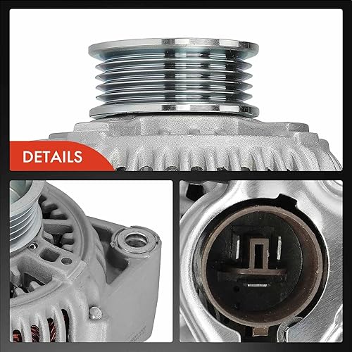 Miniatura 8 de A-Premium Alternador compatible con Toyota Camry 1992-1993, Celica 1992, 2.2L, 12V 80A polea de 5 ranuras en el sentido de las agujas del reloj,