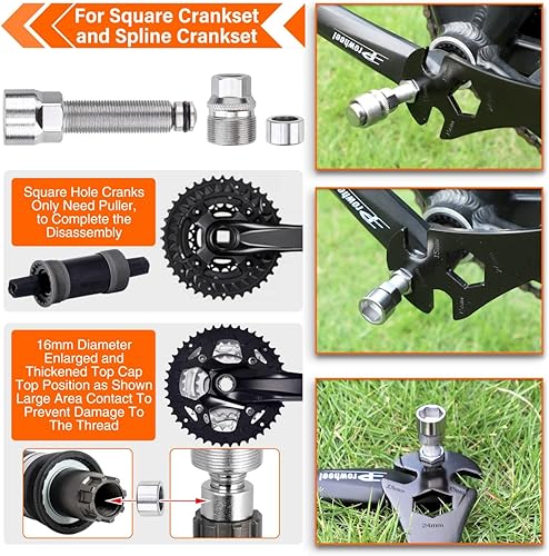 Miniatura 6 de Bolsa de reparación de bicicletas con bomba de neumáticos, kit de herramientas portátil para viajes de campamento, parches sin pegamento, artículos