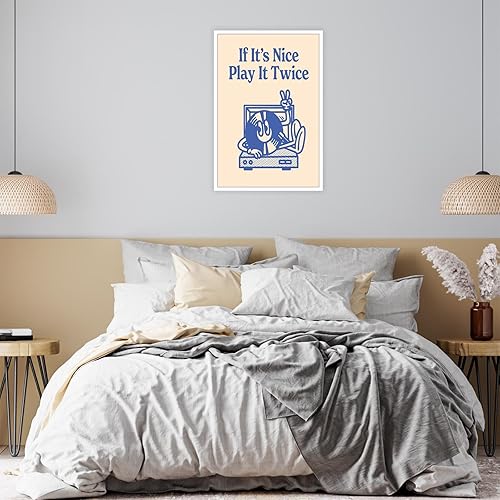 Miniatura 8 de Pósteres de lona vintage de tocadiscos divertidos de los años 90, portadas de álbumes de música, arte de pared moderno If It'S Good Play It Twice