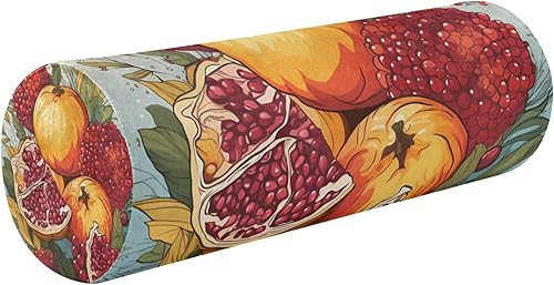 Almohada de almohada de cuello de yoga para dormir, almohada redonda de 17 pulgadas para fundas de almohada cilíndricas con cremallera cilíndrica