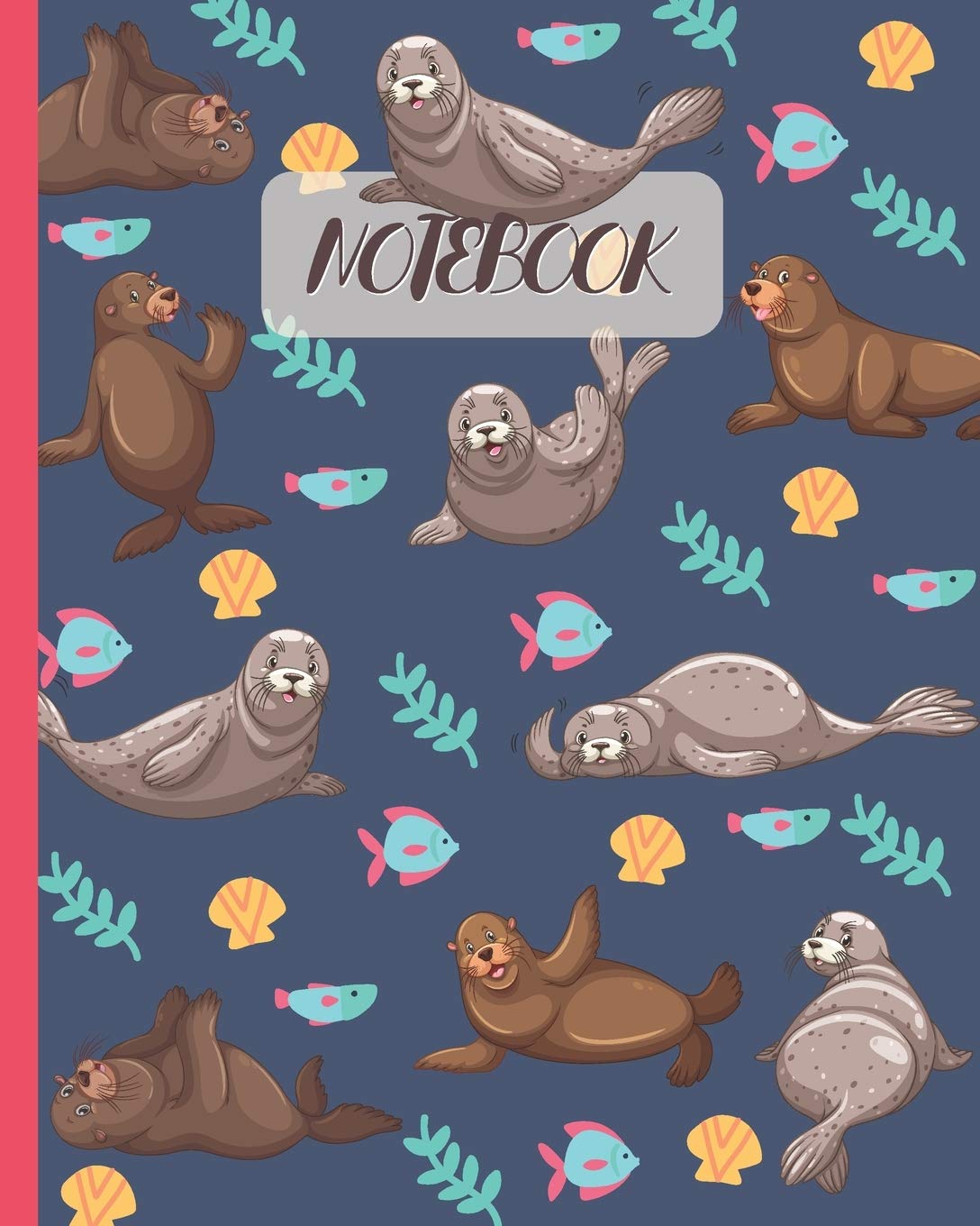 Notebook: Cute Seals - Lined Notebook, Diary, Track, Log & Journal - Gift Idea for Boys Girls Teens Men Women (8"x10" 120 Pages)