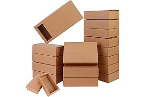 26 Pack Kraft Paper Empty Match Boxes, 6.5" x 3.7" Rectangle Cardboard...