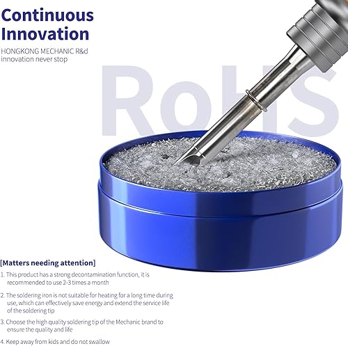 Miniatura 4 de Kit 4 en 1 2 piezas de pasta de actualización de punta de hierro de soldadura con 2 piezas de punta de soldador de cobre, crema de resurrección de