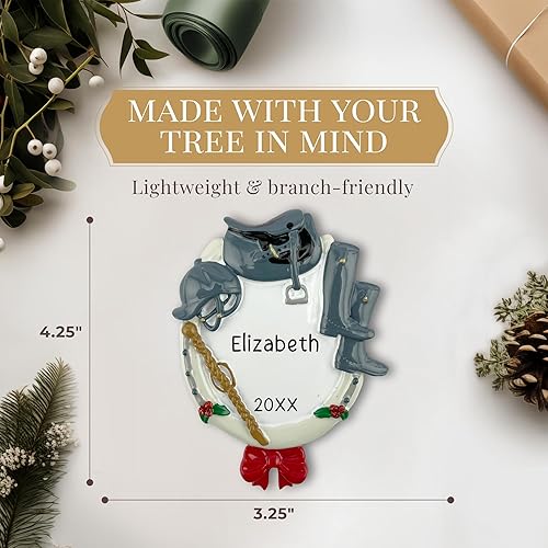 Miniatura 3 de Adornos de Navidad personalizados de caballo 2023  Personalización gratuita en 24 horas  Adorno de equitación ecuestre con nombre  Recuerdo