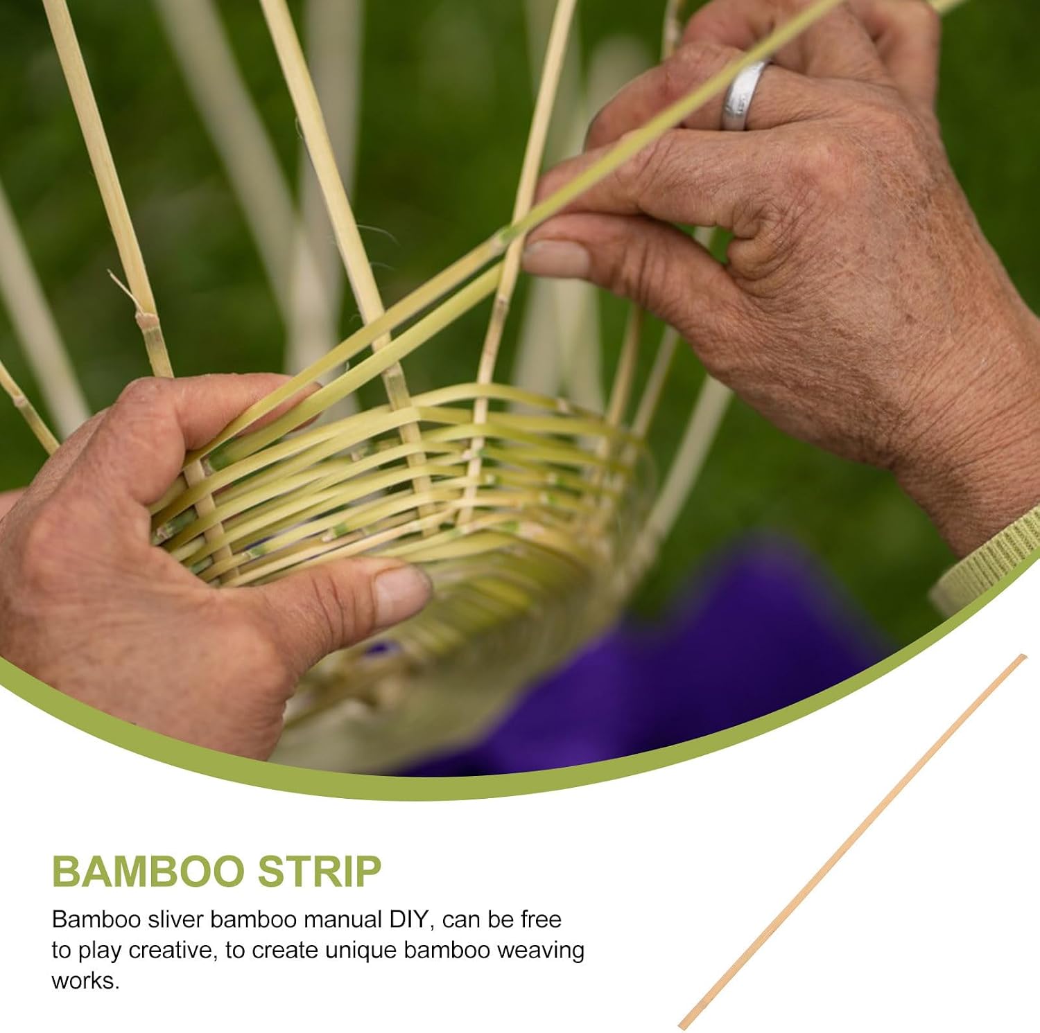 4pcs Basket Weaving Strips for DIY Model Making Light Green