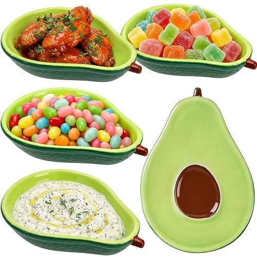 Tlence 4 Pack Cute Avocado Candy Dish for Office Desk,