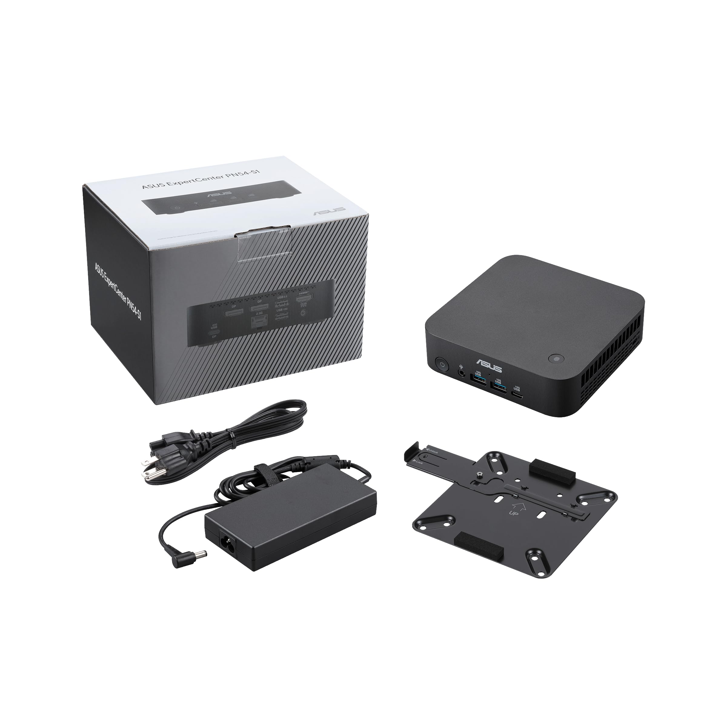 ASUS ExpertCenter PN54-S1 - Mini PC Barebone con processore AMD Ryzen 7 260, AMD Ryzen AI, RAM DDR5, design dual storage, WiFi 7 e BT 5.4, accesso allo chassis senza attrezzi, Dual LAN, montaggio VESA