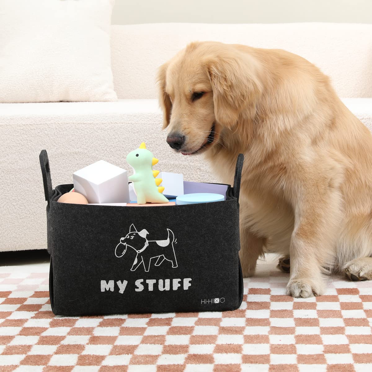 PET ARTIST Panier De Rangement Pliable Personnalisé Pour Chien, Boîte à