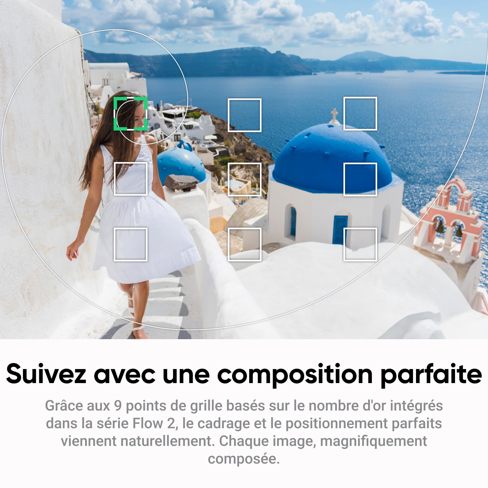 Insta360 Flow 2 Blanc - Stabilisateur Smartphone pour iPhone Android, Suivi IA et de Groupes, Gimbal avec trépied et Perche à Selfie intégrés, léger et Portable pour vlog et Voyage