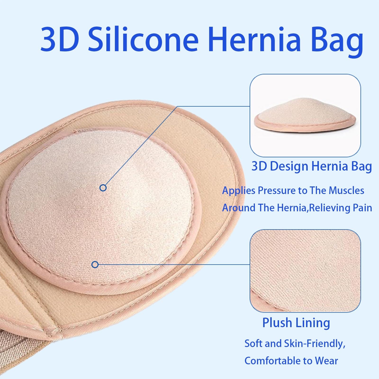 Cintura Ernia Ombelicale per Uomo e Donna, Fascia Ernia Ombelicale Regolabile per Donna Addominale con Cuscinetto di Compressione per Alleviare Il Dolore(Large)