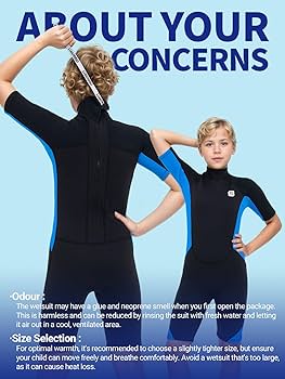 Kids Wetsuit For Boys Girls 2.5MM One Piece Full Body Neoprene Long Sleeve Swimsuit, UV