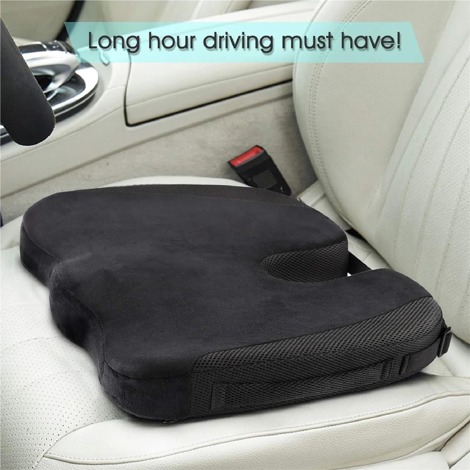 Cuscino in memory foam a forma di U, per sedia da ufficio, auto, sciatica e coccige, sollievo dal dolore