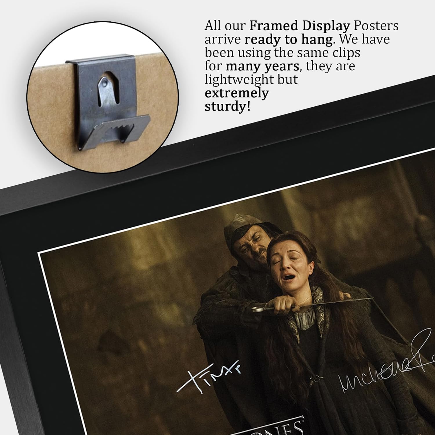 HWC Trading Game of Thrones Scene 4 Gifts Printed Signed Autograph Picture for TV Memorabilia Fans - 16" x 12" Framed