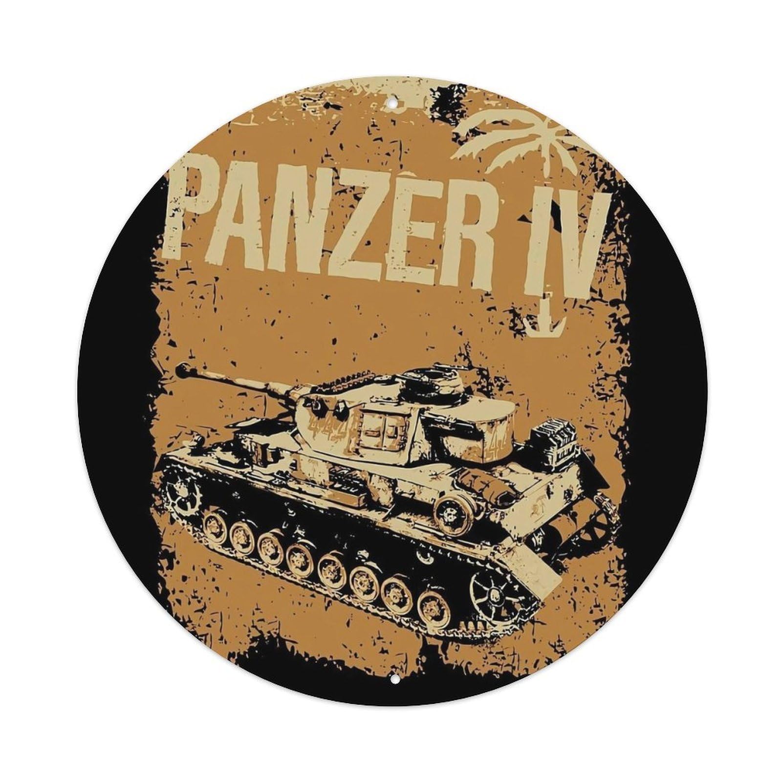 German WWII Tiger Tank Vintage Military Armor Metal Tin Sign