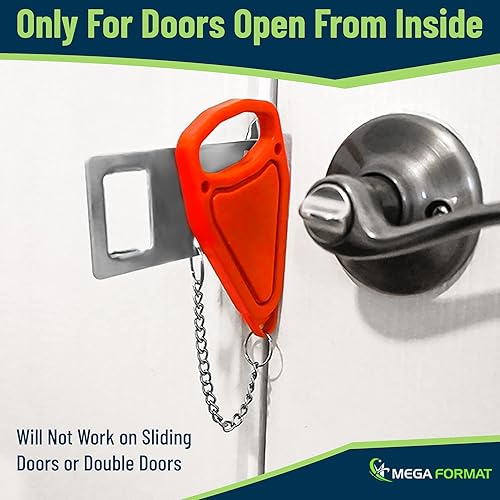Miniatura 6 de Mega Format Cerraduras de puerta de hotel para viajeros cerraduras de puerta portátiles, esenciales para viajes, cerradura de puerta de seguridad