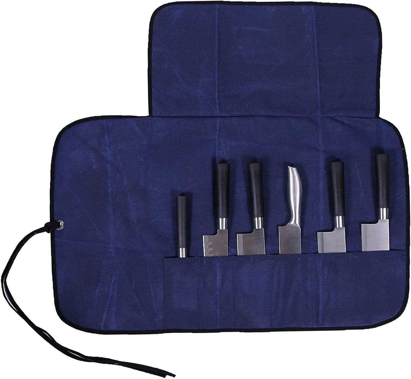 Canvas Chef's Knife Roll Waterproof Waxed Canvas Cutlery