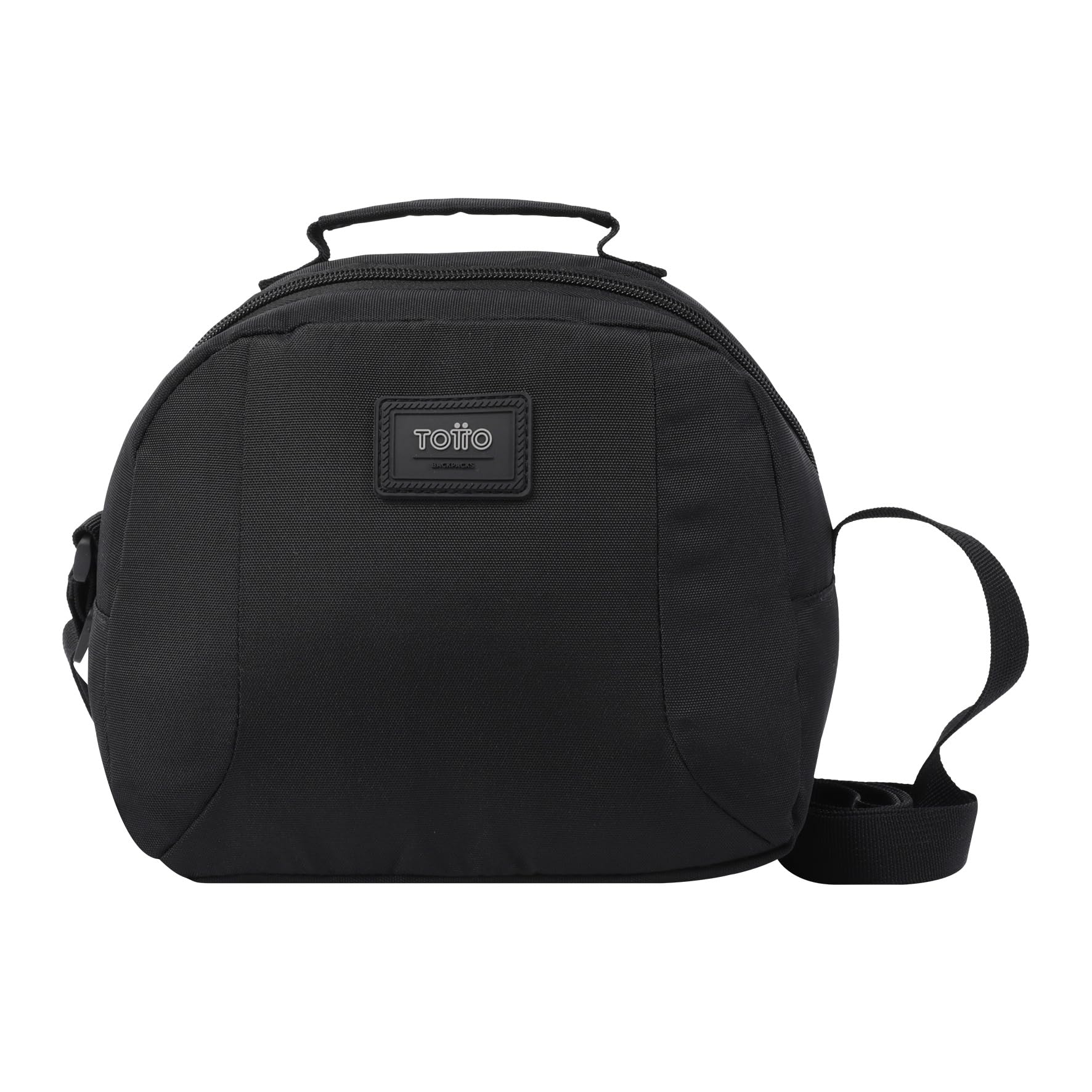 TOTTO - Bolsa Térmica Porta Alimentos 6 L, Modelo Trik, 23 x 19 x 16 cm, Bolsa Comida Trabajo, Asa de Mano, Correa Ajustable, Fácil de Limpiar, Pasador para Mochila con Ruedas o Maleta, Color Negro
