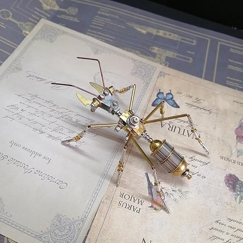 Miniatura 7 de KAROYD Rompecabezas de metal steampunk 3D, modelo de insectos mecánicos, rompecabezas de metal, kit de manualidades, gran regalo para adolescentes y