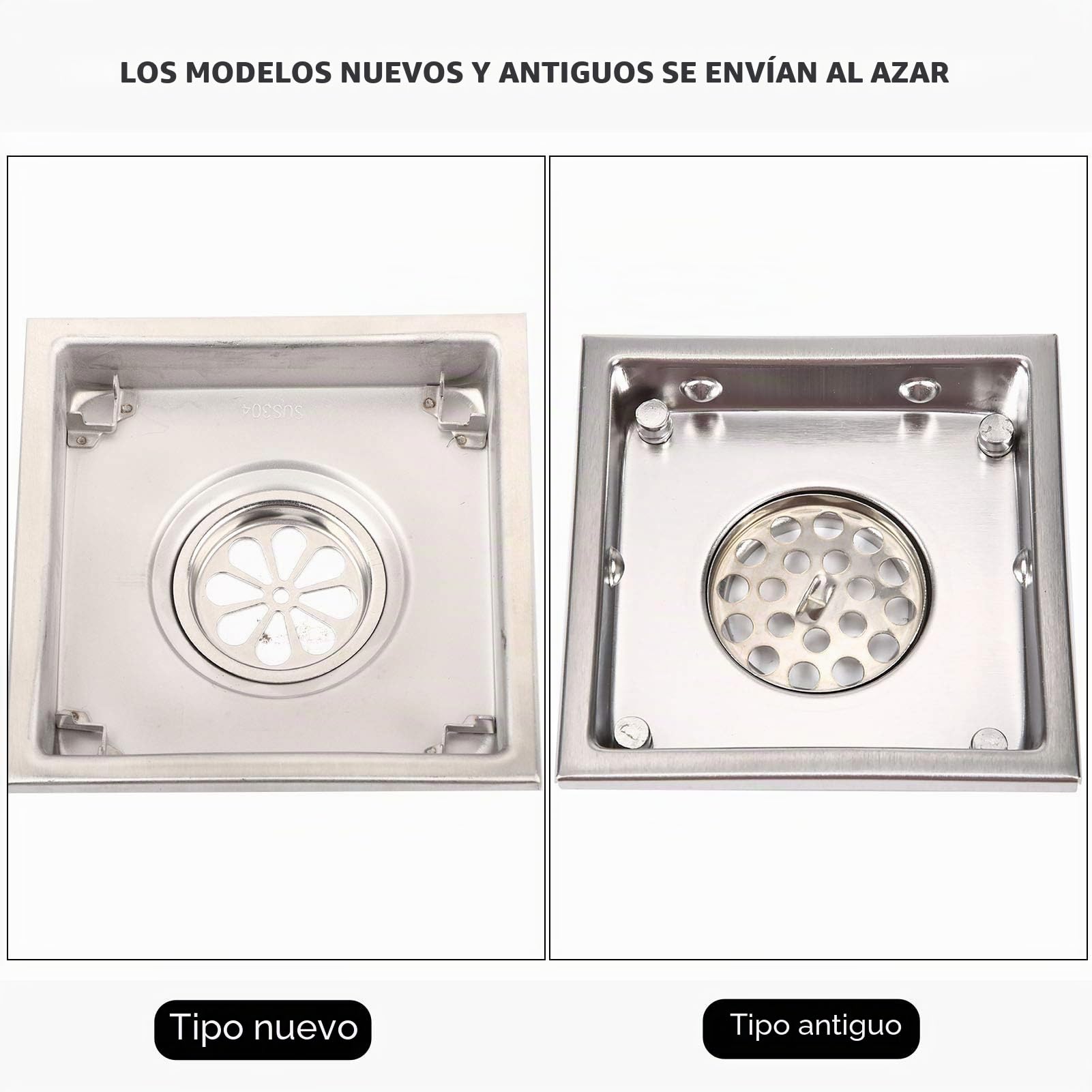 Drenaje de piso anti-olor de acero inoxidable 304 Ducha cuadrada Drenaje de piso para baño Aseo Cocina 110 x 110 mm