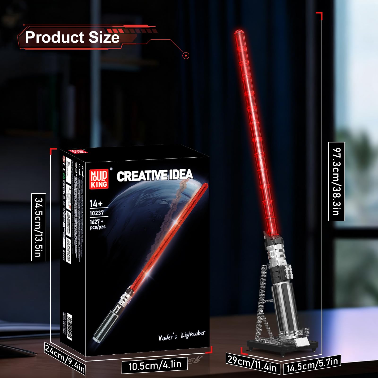 Amazon.com: Mould King 10237 Lightsaber Building Set with Holder