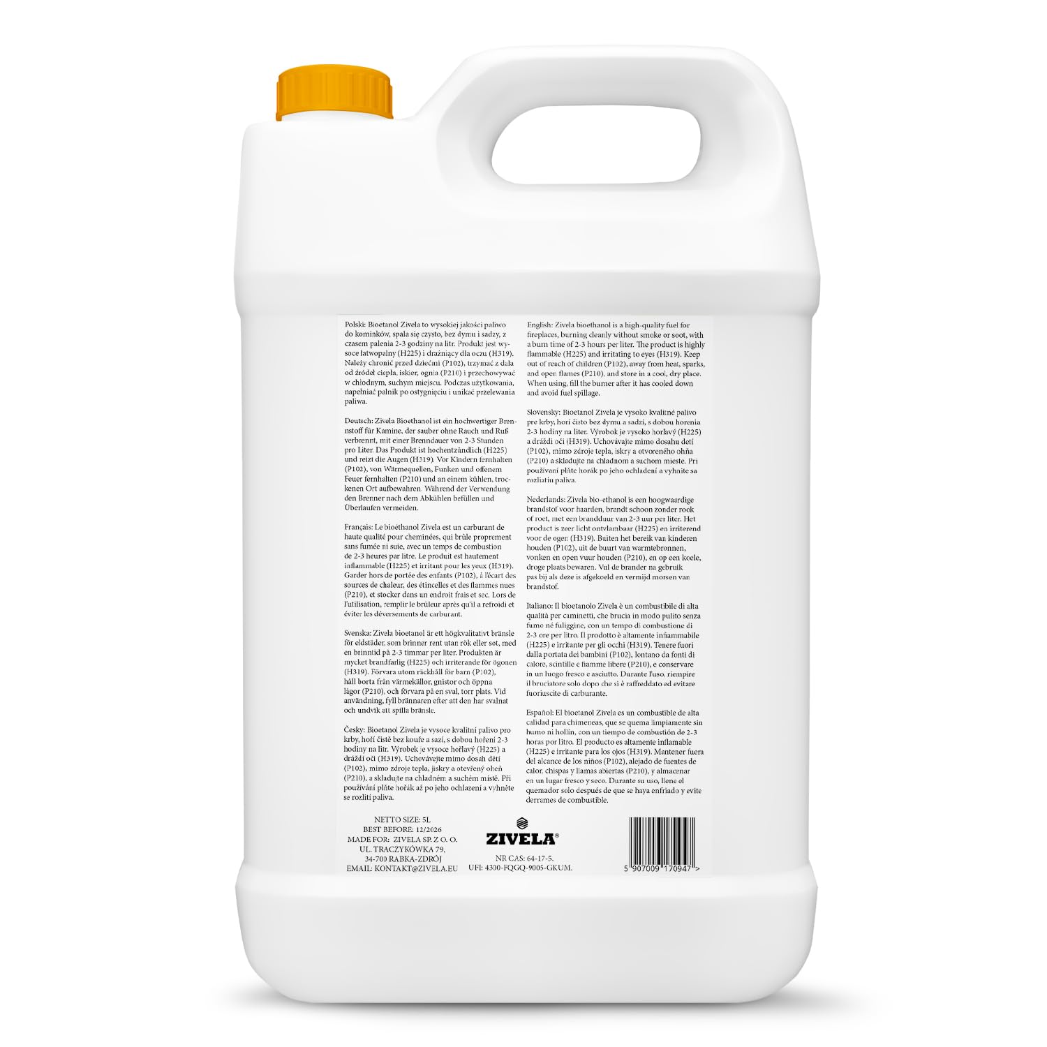 Bioetanol 96,6% 5 l | bio alkohol o zapachu pomarańczy 96,6% 5 l | bioetanol do kominka, kominka stołowego, bioetanolu | bioetanol o zapachu pomarańczy | czyste spalanie, bez dymu, żywy i stabilny