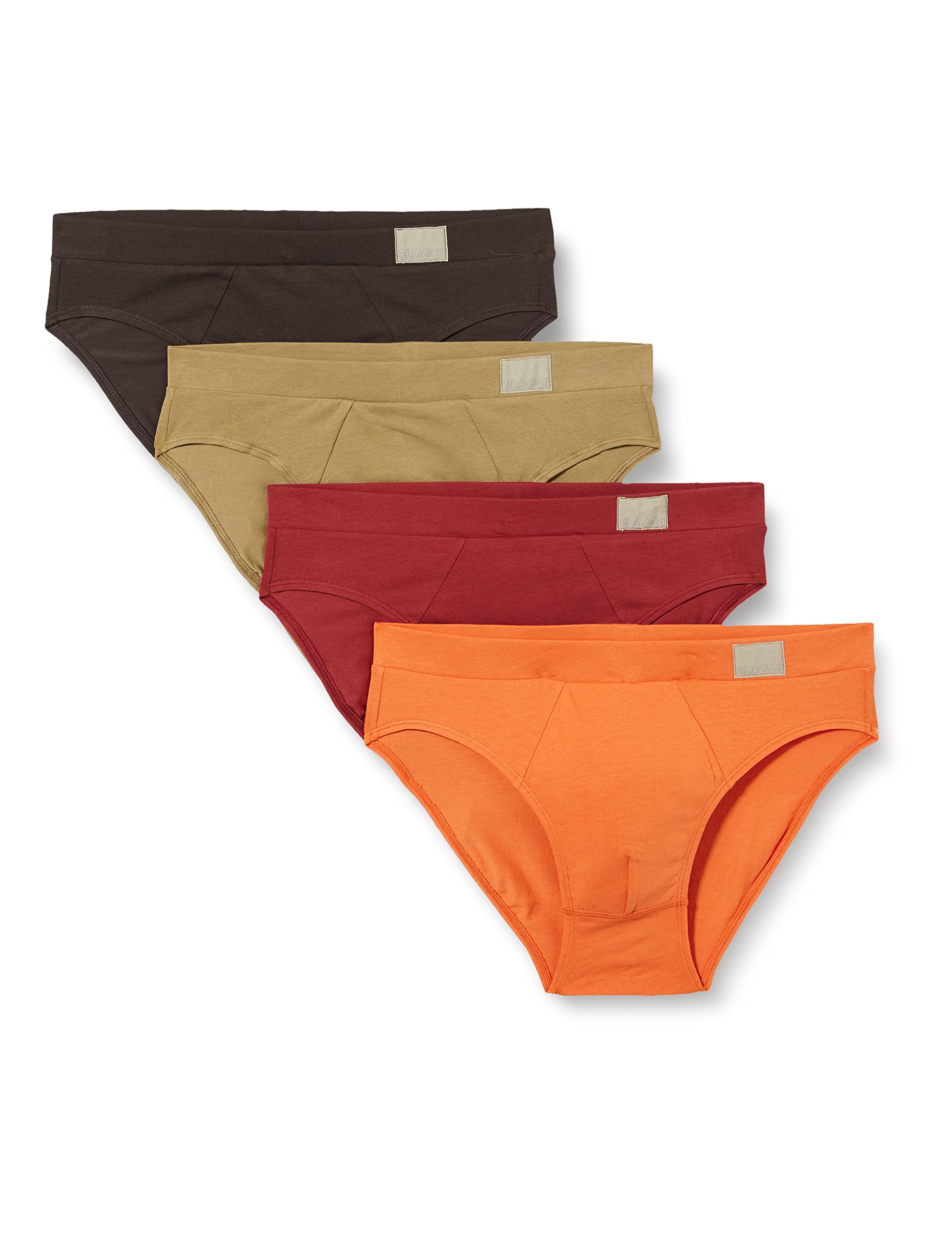 Sloggi Men Go Natural Brief C4P, Slip Uomo S Brown - Dark Combination