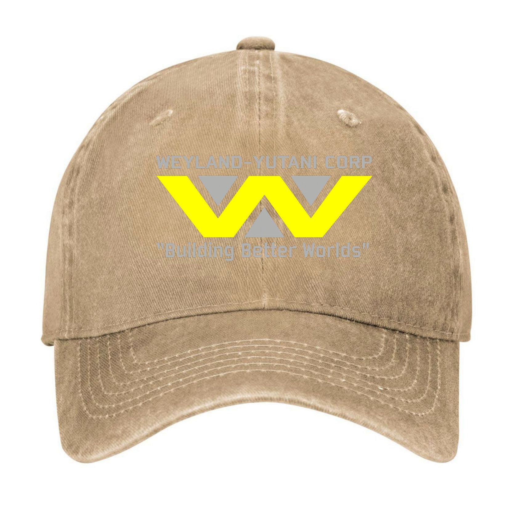 luuchrzz Weyland-Yutani Corp Building Better Worlds Natural Vintage Washed Cotton Blank Baseball Cap Adjustable Dad Hat for Men Women