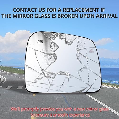 Miniatura 7 de GrteRokky Espejo lateral del pasajero compatible con Jeep Grand Cherokee 2011-2021 Dodge Durango 2014-2019 Espejo retrovisor calefactable delantero