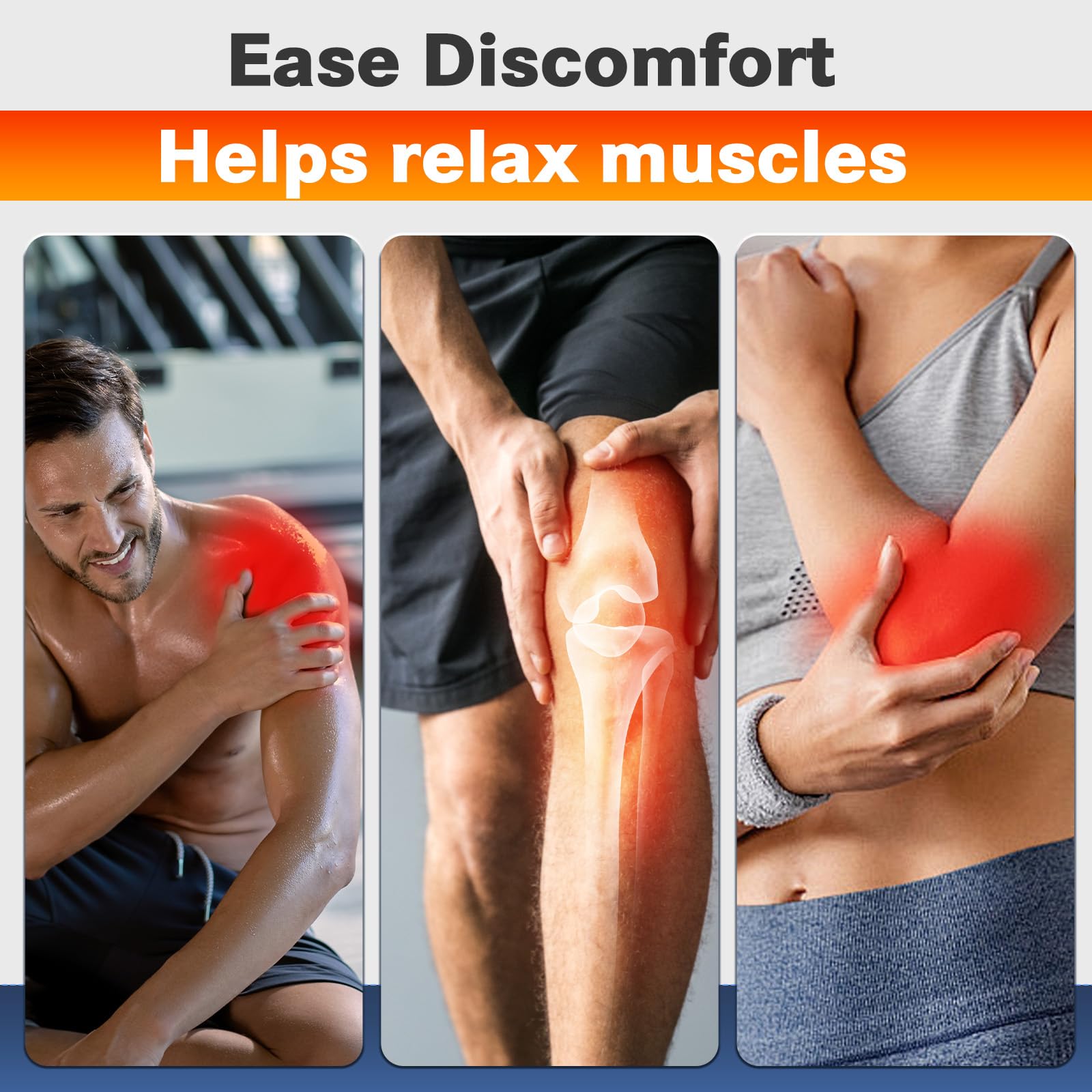Masajeador de rodilla inalámbrico con 4 motores de vibración, 5 niveles de calefacción, 5 niveles de vibración, batería integrada de 5000 mAh, almohadilla térmica de rodilla para aliviar el