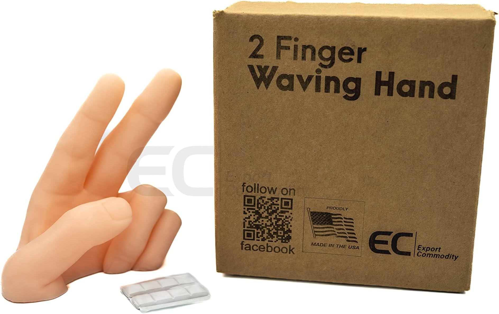 2 Finger Waving Hand for Car Dashboard - 3D Printed Salute Lazy Waver Compatible with Jeep Gladiator - Dash Hand Wave Ornament, Reusable Sticky Putty, Funny Jeep Gifts for Jeep Lovers