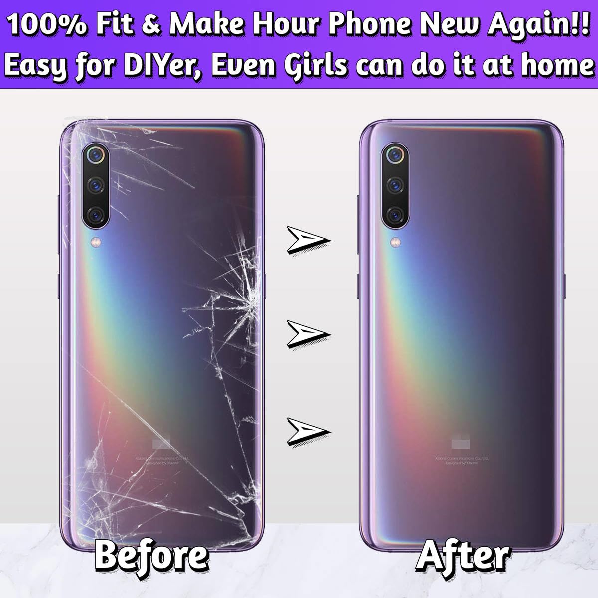 Copertura Posteriore In Vetro Di Plastica Per Xiaomi Mi 10T Pro Pannello Porta Batteria Custodia Posteriore Di Ricambio Con Adesivo Adesivo M2007J3SY - Foto 9