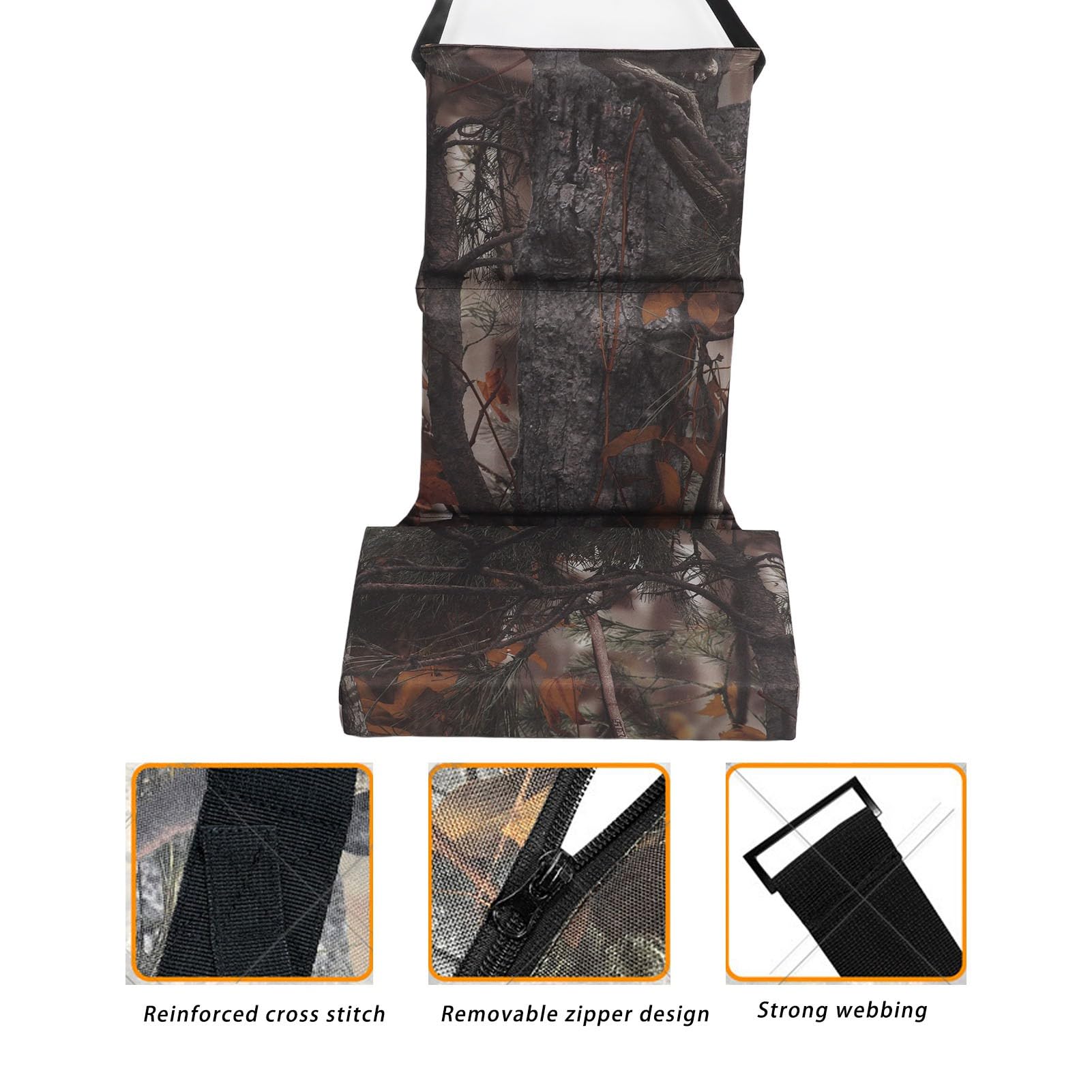 Silla Plegable para árbol de Caza, Tamaño Ajustable, Esponja Gruesa de Tela Oxford para una Posición de Espera Cómoda