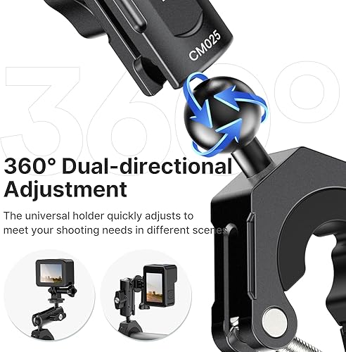 Miniatura 5 de ULANZI Goquick Soporte de bicicleta para GoPro 360  Soporte de cámara de motocicleta para soporte de bicicleta Soporte de manillar w Adpter para