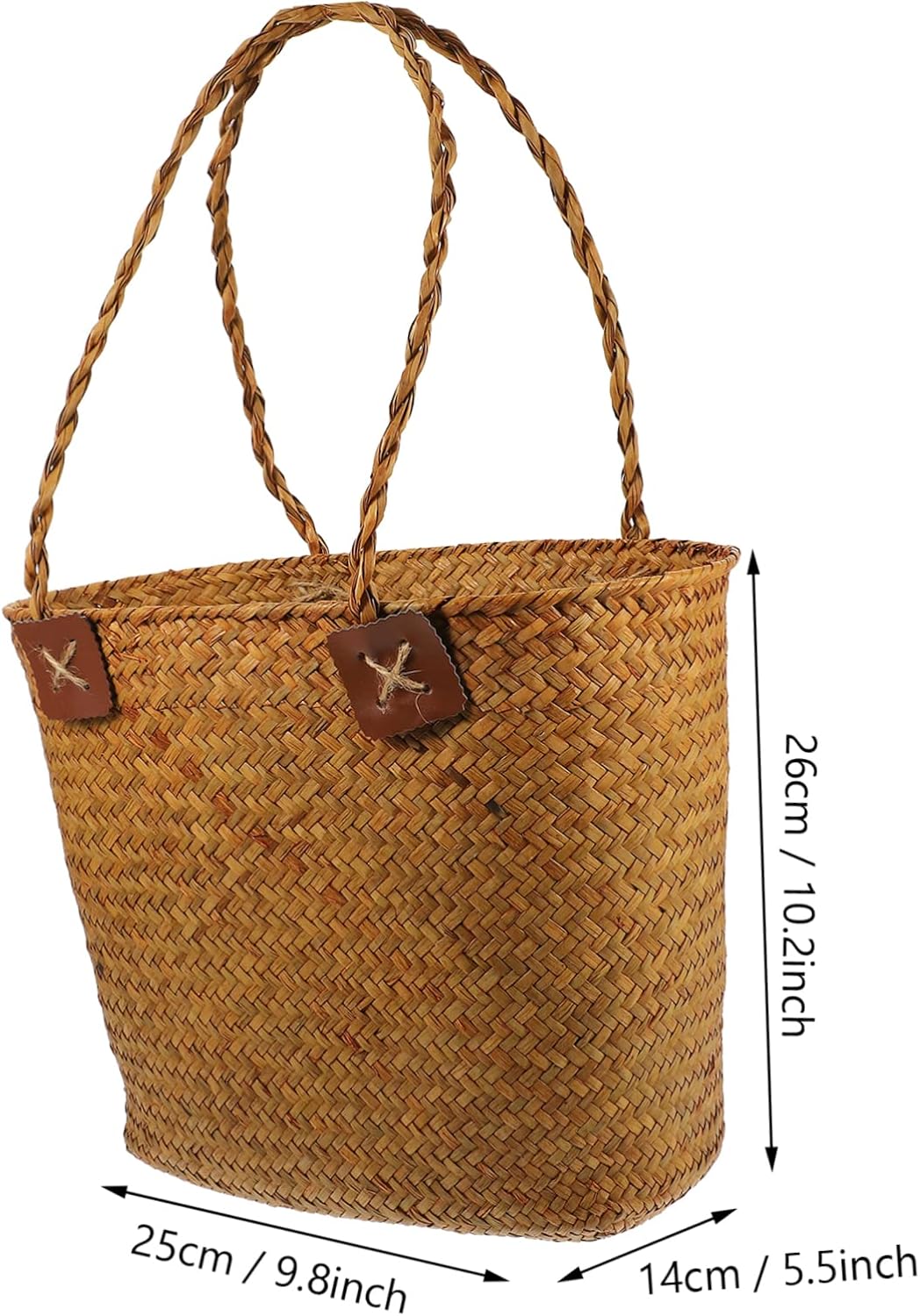 TIDTALEO Handheld Woven Picnic Basket Rustic Storage for Outdoor Gatherings Large Capacity for Fruits and Snacks for Family Picnics and Boys and Girls Activities image 2