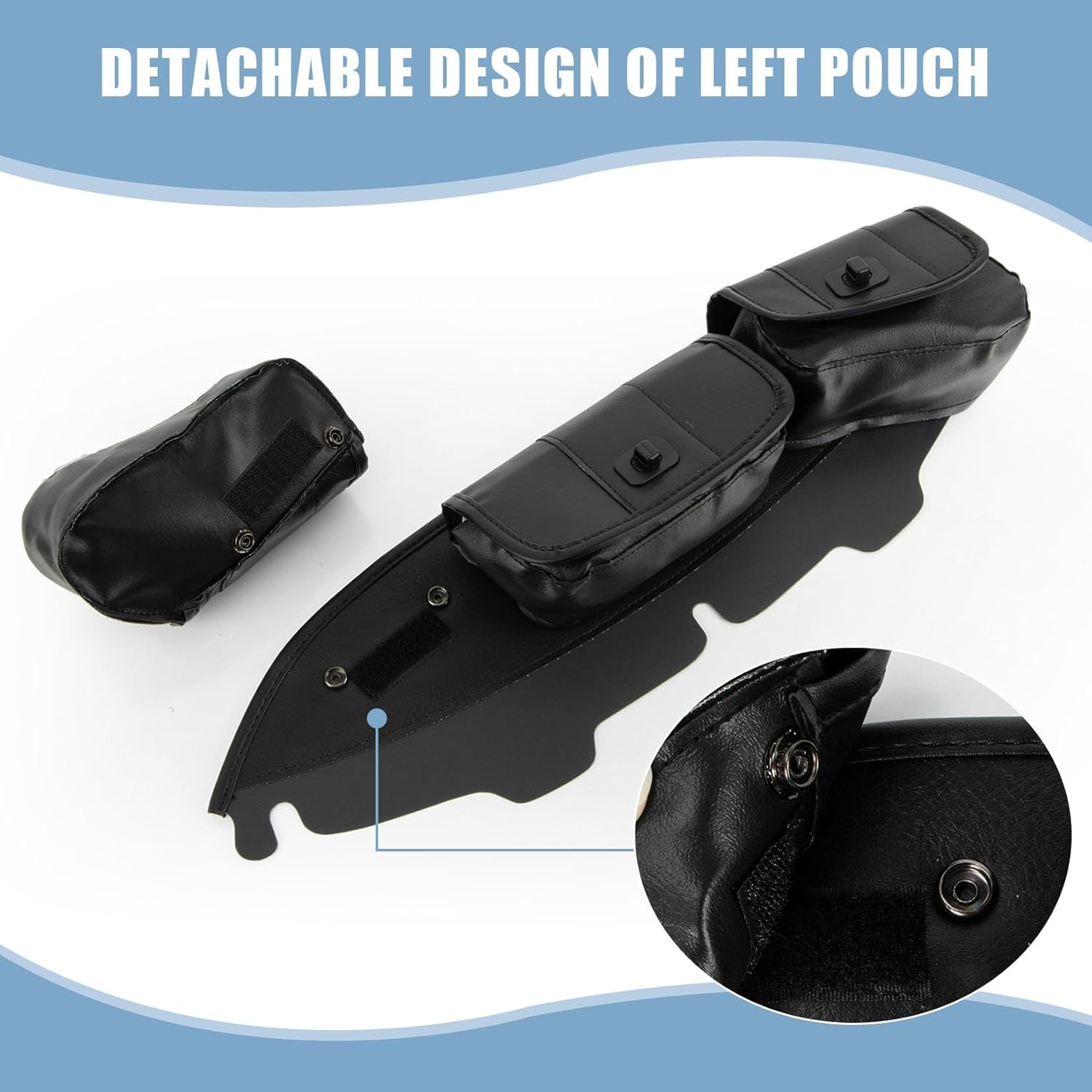 PSLER Motorcycle Windshield Bag 3-Pocket Windshield Bag Compatible with Touring Electra Glide, Street Glide FLHX FLH, Trike Models 1996-2013