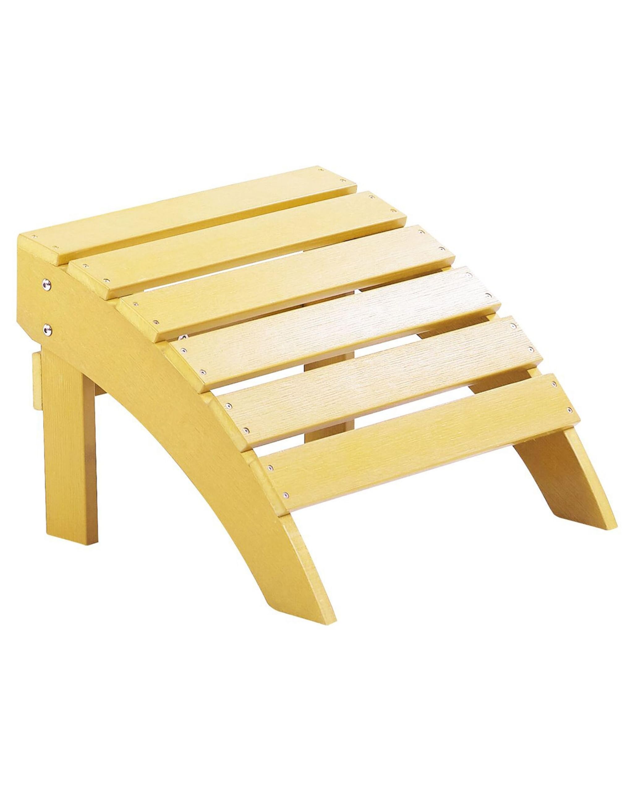 Reposapiés amarillo de madera plástica resistente a la intemperie estilo moderno jardín Adirondack